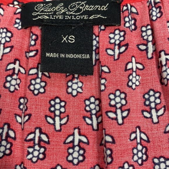 Lucky Brand boho pink and blue blouse - Picture 3 of 6